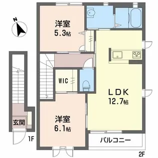 マメゾン ソレイユ【2階】の間取り