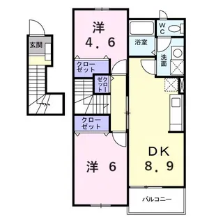 シャルマンB【2階】の間取り