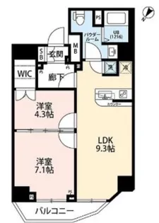 プレール・ドゥーク西巣鴨【13階】の間取り