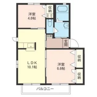 パルティールAB【2階】の間取り
