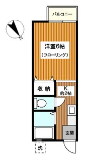 ハイツ吉川A【2階】の間取り