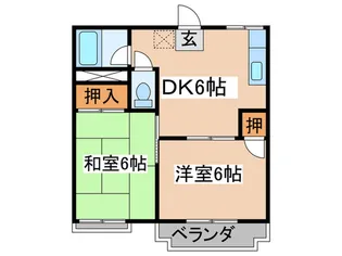 コ-ポ冨士【2階】の間取り