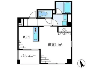 キュロコ門前仲町【5階】の間取り