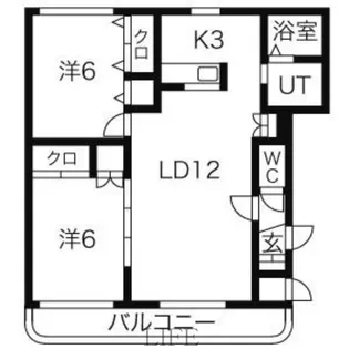 カサグランデ平和【1階】の間取り