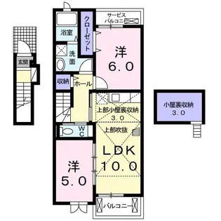 ココット・ココット【2階】の間取り