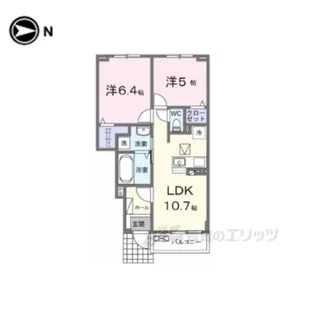 クラール倉治B【1階】の間取り