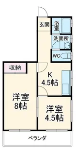 エメラルドハイツC【1階】の間取り
