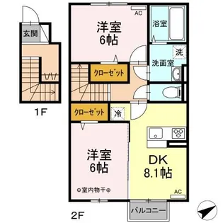 ヴォルピーノ【2階】の間取り