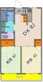 マンションセラヴィー【2階】の間取り