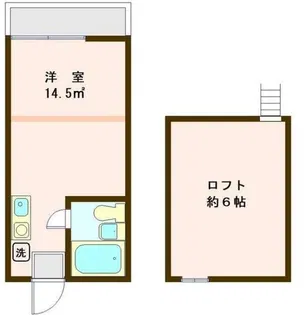 ハッピーパレス越野【1階】の間取り