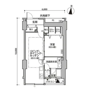 東雲キャナルコートCODAN11号棟【5階】の間取り