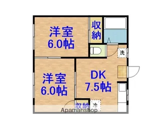 クレアトール先崎【1階】の間取り