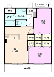 グレース・パレ弐番館【1階】の間取り