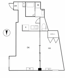 FLレジデンス新宿II【4階】の間取り