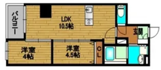 Imperial Suite 南堀江【6階】の間取り
