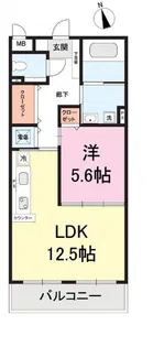 RESIDENCE HILL EAST 新光【4階】の間取り