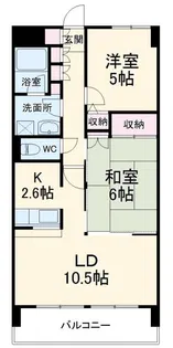 プリムベール南浦和【5階】の間取り
