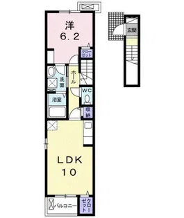 グランクレールD【2階】の間取り