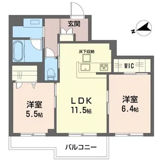 グラヴィタス【1階】の間取り