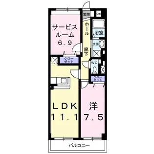 フォンタナ ディ トレビ【1階】の間取り