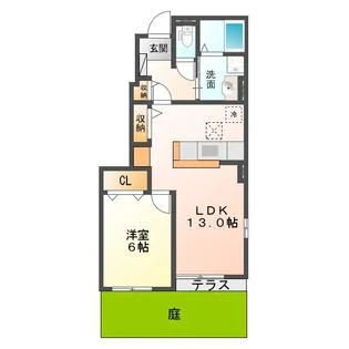ランドマーク 0826 I【1階】の間取り