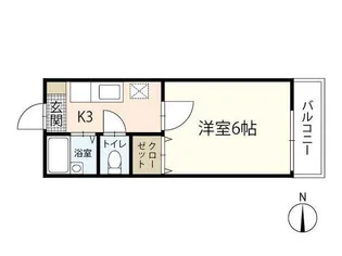 1Kの間取り画像
