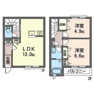 神奈川県足柄上郡大井町西大井【一戸建】の間取り