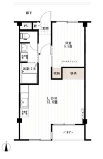 シティパル若宮1番館【3階】の間取り