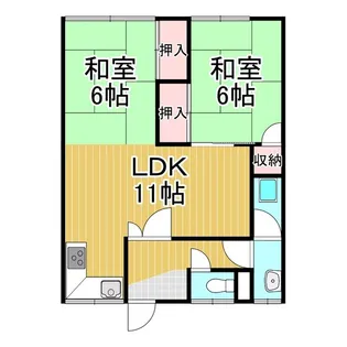 小林コーポ【2階】の間取り