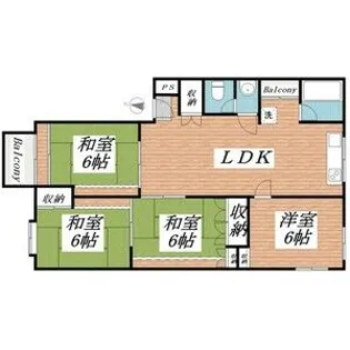 シャンティ森川【4階】の間取り