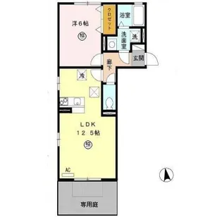 ルピナス・カトー【1階】の間取り