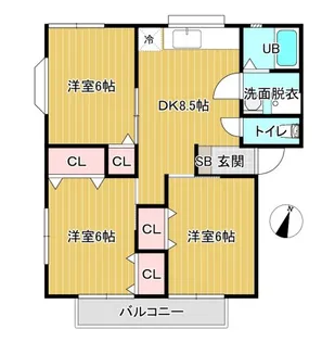 シティコーポラスMM A棟【1階】の間取り