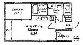 ラシュレ椥辻【2階】の間取り