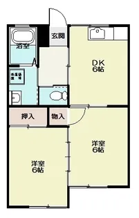 サンプラザA棟(小名浜岡小名)【1階】の間取り