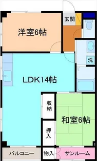 タロダフラット【2階】の間取り