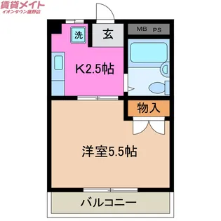 コーポ北斗【2階】の間取り