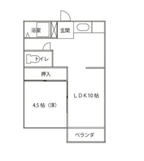 岡山県岡山市北区伊福町4【アパート】の間取り