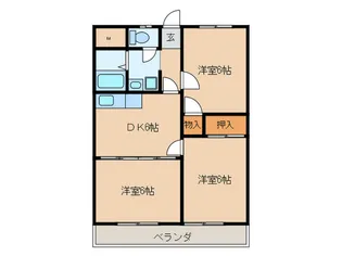 コ-ポ三和【2階】の間取り