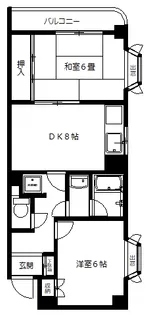 東京都大田区本羽田3【マンション】の間取り