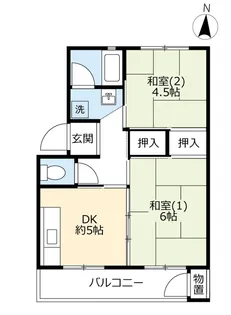 UR大久保東第二【2階】の間取り