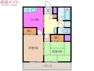 シバタマンション【2階】の間取り