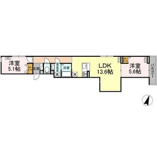 セレスティア西瑞江【3階】の間取り