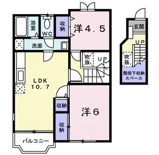 ペルル【2階】の間取り