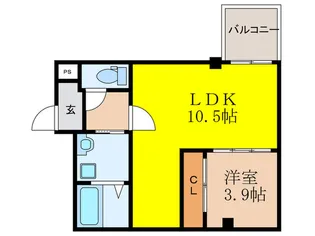 GARDENIA茨木【2階】の間取り