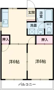 ツインハイツA【2階】の間取り