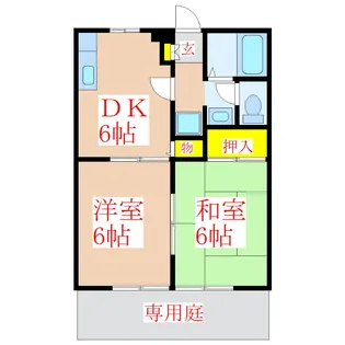 パナ・レイヒルズ A棟【1階】の間取り