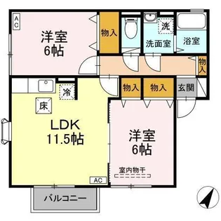 オーチャードテラス C【2階】の間取り