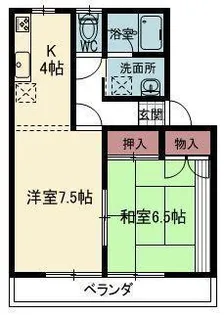 アルカディア大堤B棟【1階】の間取り