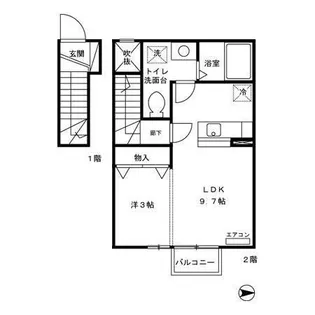 メゾンフローラル駅東【1階】の間取り