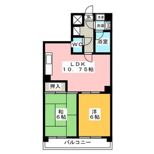 レインボー池場【3階】の間取り